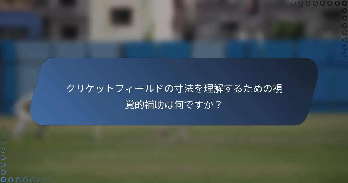 クリケットフィールドの寸法を理解するための視覚的補助は何ですか？